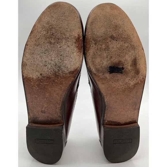 Allen Edmonds Brown Maxfield Tassel Loafer W/ Weave Accents/Dust Covers 11.5 D